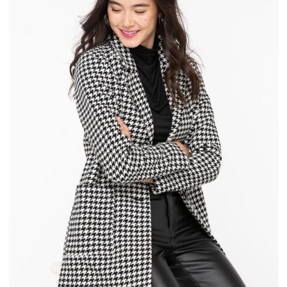 Ricki's Jackets & Blazers - NWT Ricki's Houndstooth Car Coat Size Medium